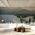 Mountain Lake Crossing Mural Wallpaper - room preview 04