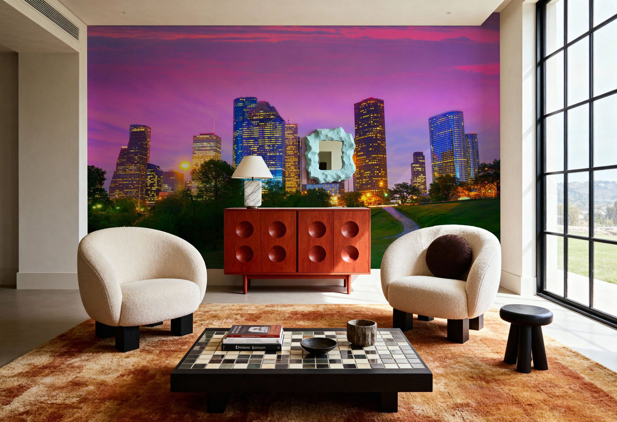 Houston Twilight Mural Wallpaper - room preview 04