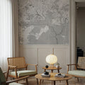 Virginia Beach Grey Mural Wallpaper - room preview 04