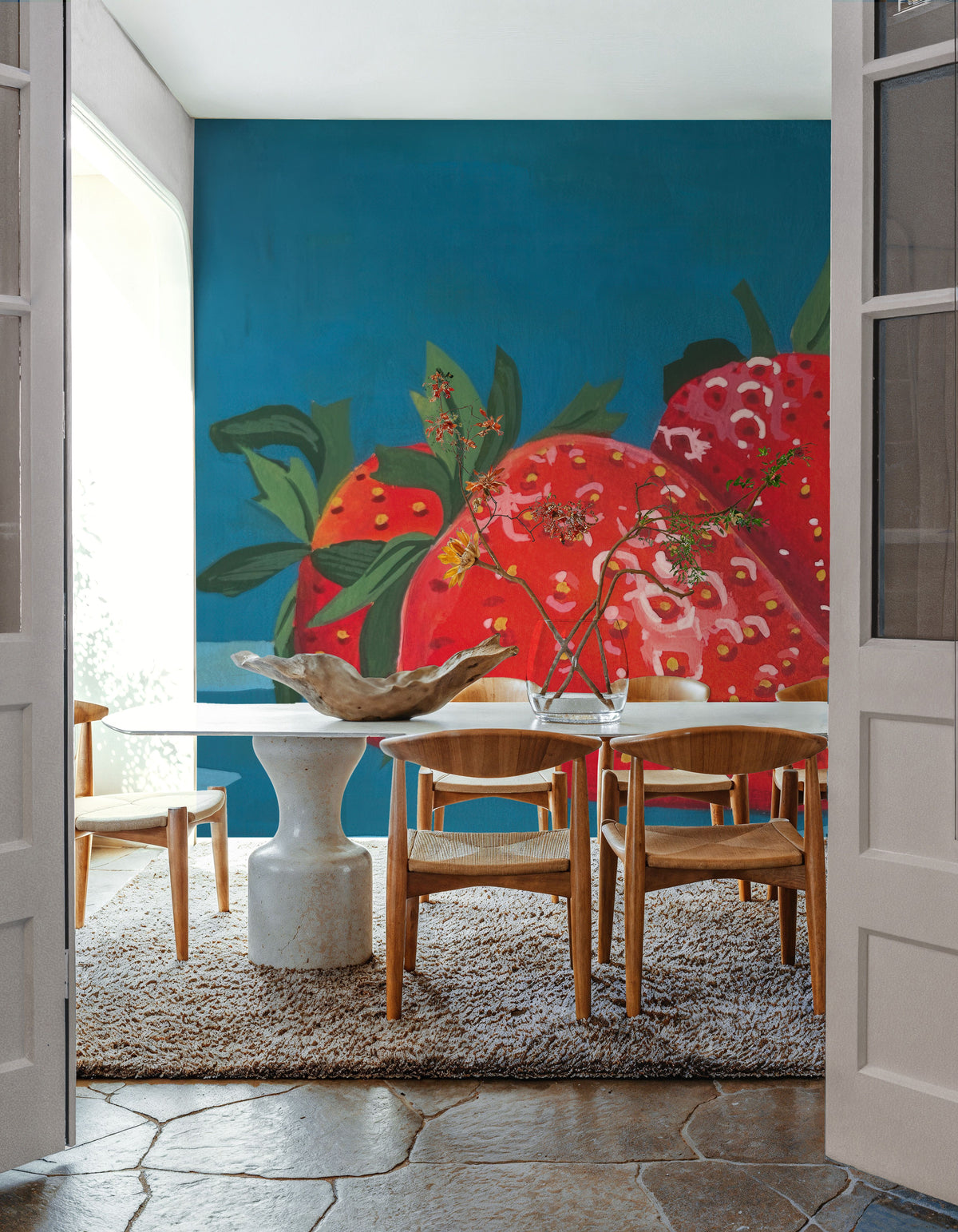 Strawberries Mural Wallpaper - room preview 04