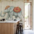 Elephant Walk V Mural Wallpaper - room preview 04