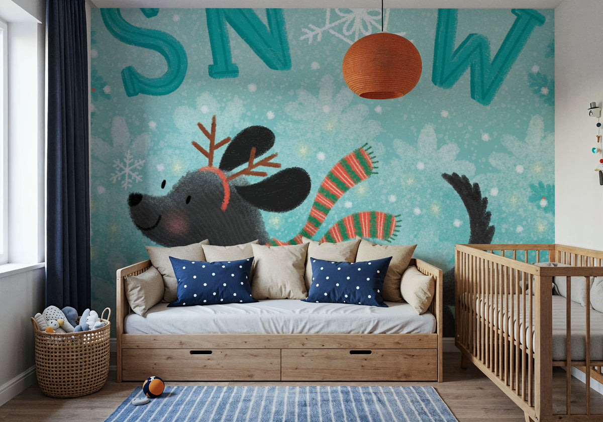 Festive Paws II Mural Wallpaper - room preview 04