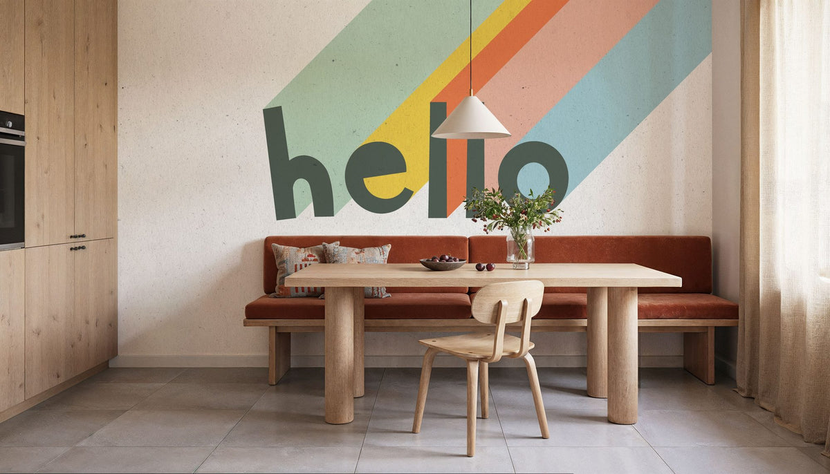 Hello Rainbow Mural Wallpaper - room preview 04