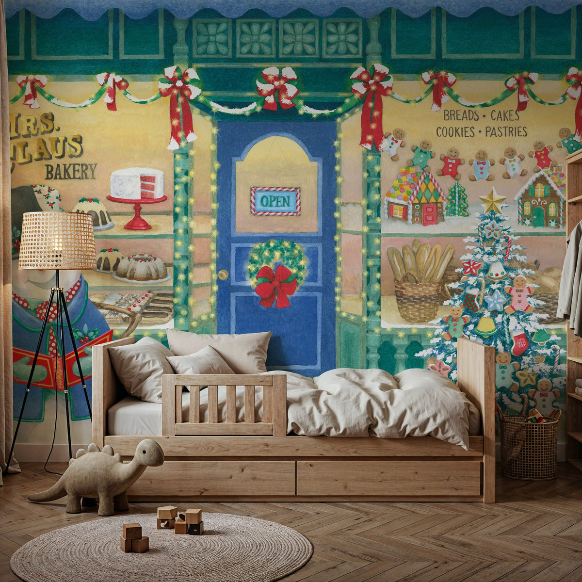Main Street Christmas I Mural Wallpaper - room preview 04