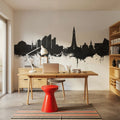 Reykjavík Skyline Black & White Mural Wallpaper - room preview 04