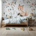 Fox Flower Mural Wallpaper - room preview 04