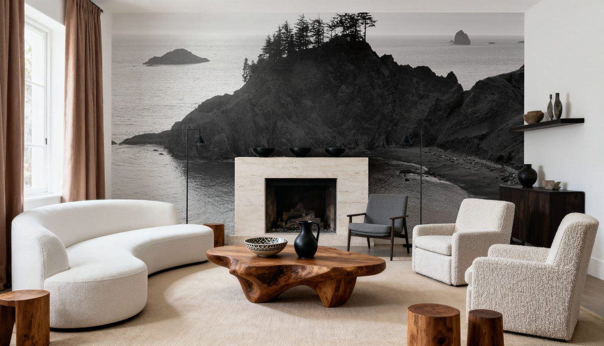 Sunset Over Oregon Coast Mural Wallpaper - room preview 04
