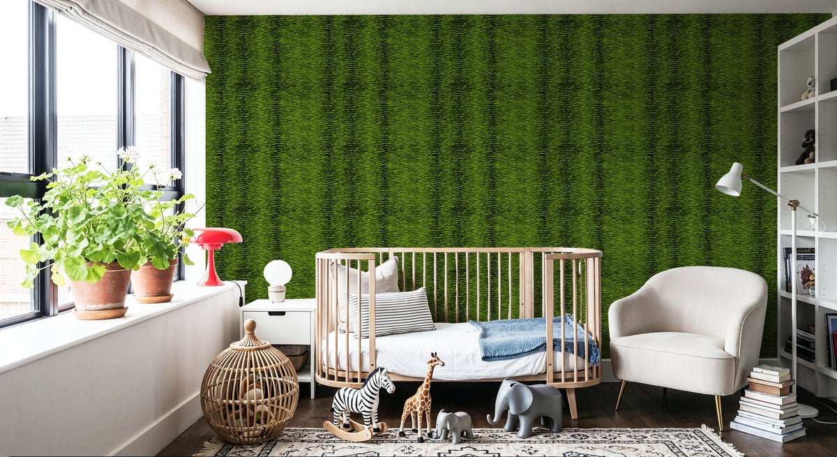 Panthera Tiger, Dill Green Mural Wallpaper - room preview 04