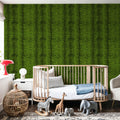 Panthera Tiger, Dill Green Mural Wallpaper - room preview 04