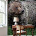 British Columbia Grizzly in a Field Mural Wallpaper - room preview 04