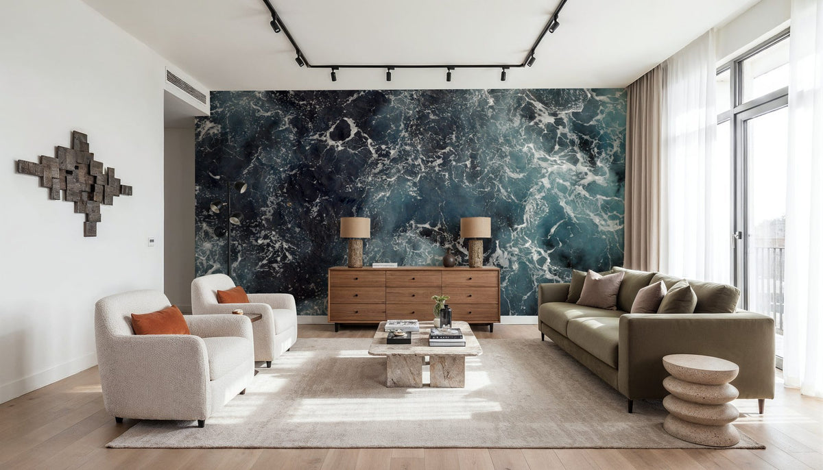 Rough Ocean Mural Wallpaper - room preview 04