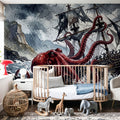 The Octopus Beast Mural Wallpaper - room preview 04