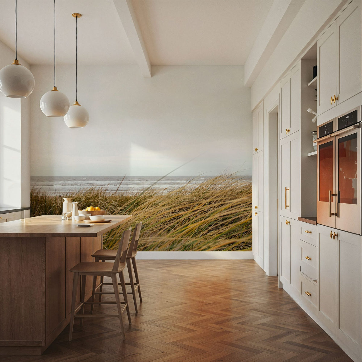 Fall Beach Mural Wallpaper - room preview 04