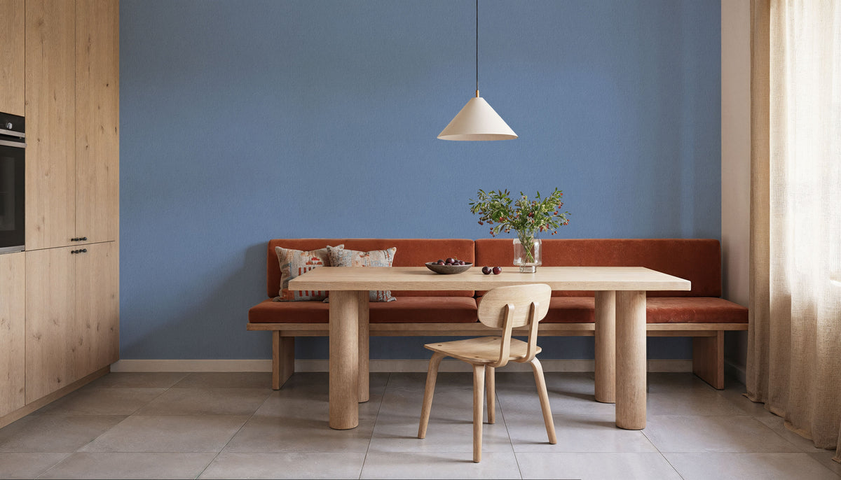 Faux Sand Stucco Finish, Periwinkle Mural Wallpaper - room preview 04