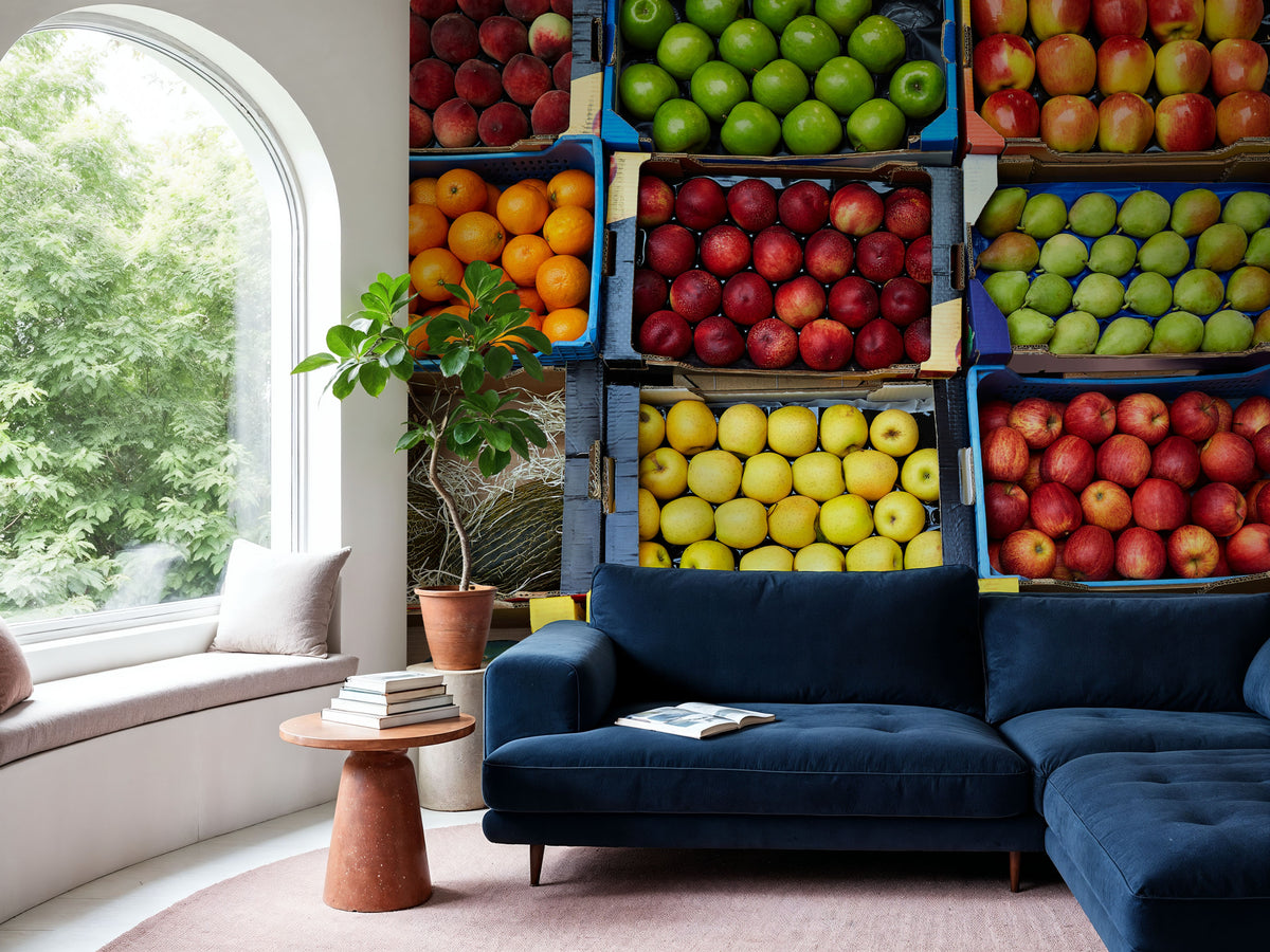 Fruits At Display Mural Wallpaper - room preview 04