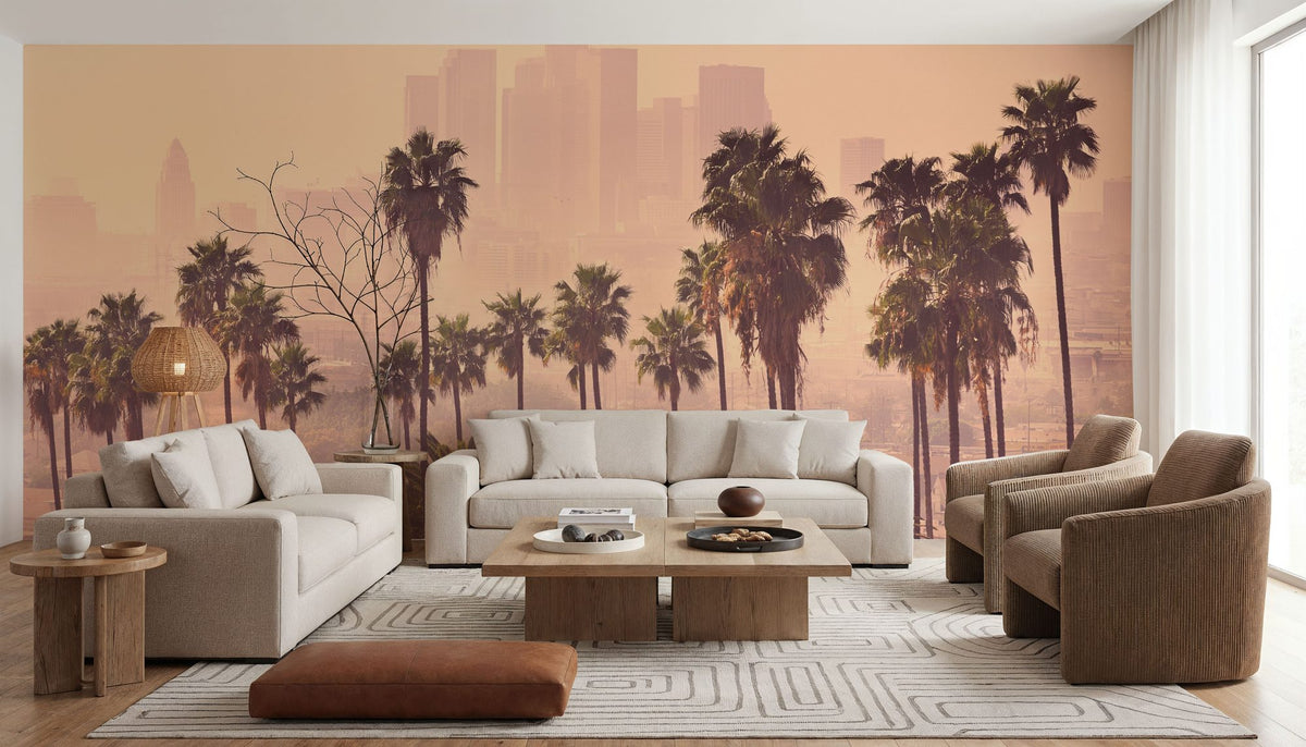 LA Palm Trees Mural Wallpaper - room preview 04
