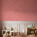 Bohemian Leaves Pink Mural Wallpaper - room preview 04