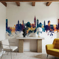 Zadar Croatia Skyline Blue & Bronze Mural Wallpaper - room preview 04