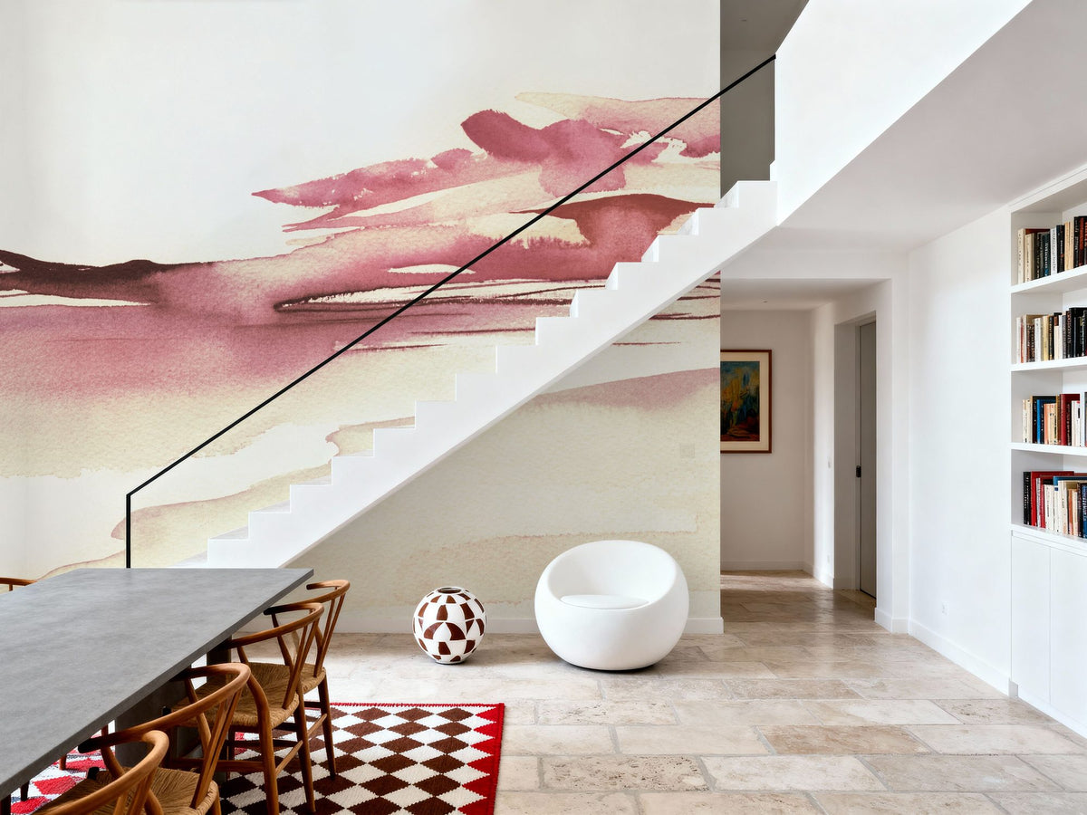 Pink Sunset Mural Wallpaper - room preview 04