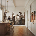 Leaves in Que Mural Wallpaper - Edition 3 - room preview 04