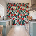 Pomegranate, Snow Mural Wallpaper - room preview 04