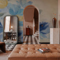 Sapphire Blue Floral II Mural Wallpaper - room preview 04