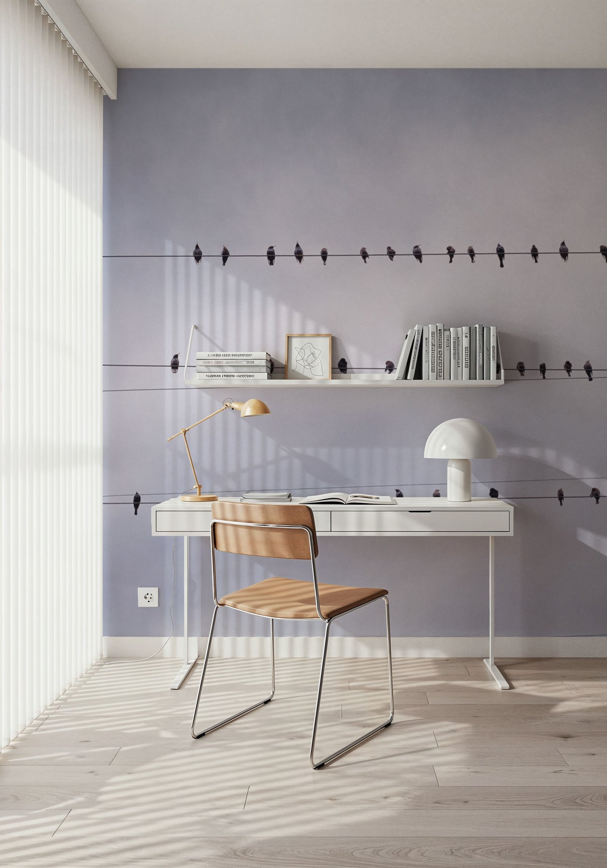 Birds in Harmony Mural Wallpaper - room preview 04