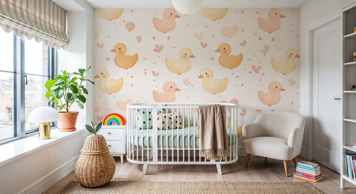 Cute Ducklings Mural Wallpaper - room preview 04