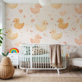 Cute Ducklings Mural Wallpaper - room preview 04