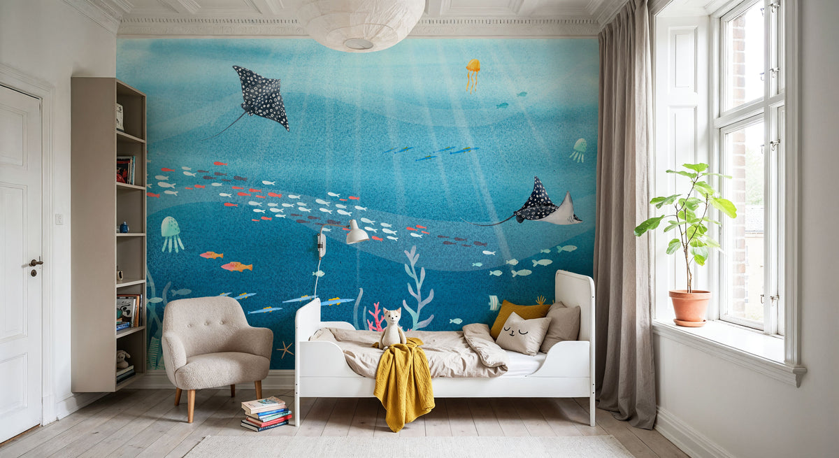 Underwater Sea Life Scenery Mural Wallpaper - room preview 04