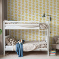 Ditsy Floral Clusters, White Mural Wallpaper - room preview 04