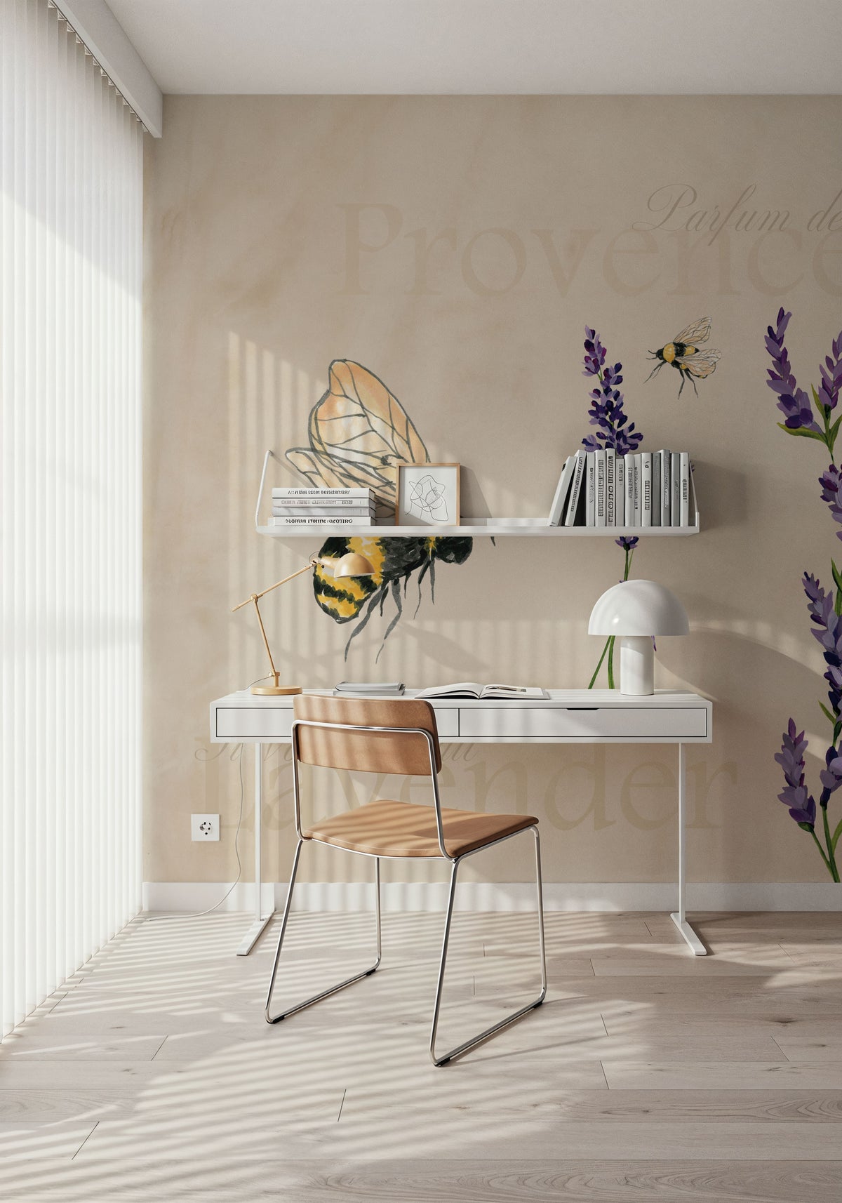 Lavender Bliss IV Mural Wallpaper - room preview 04