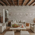 Floral Mood Beige Mural Wallpaper - room preview 04