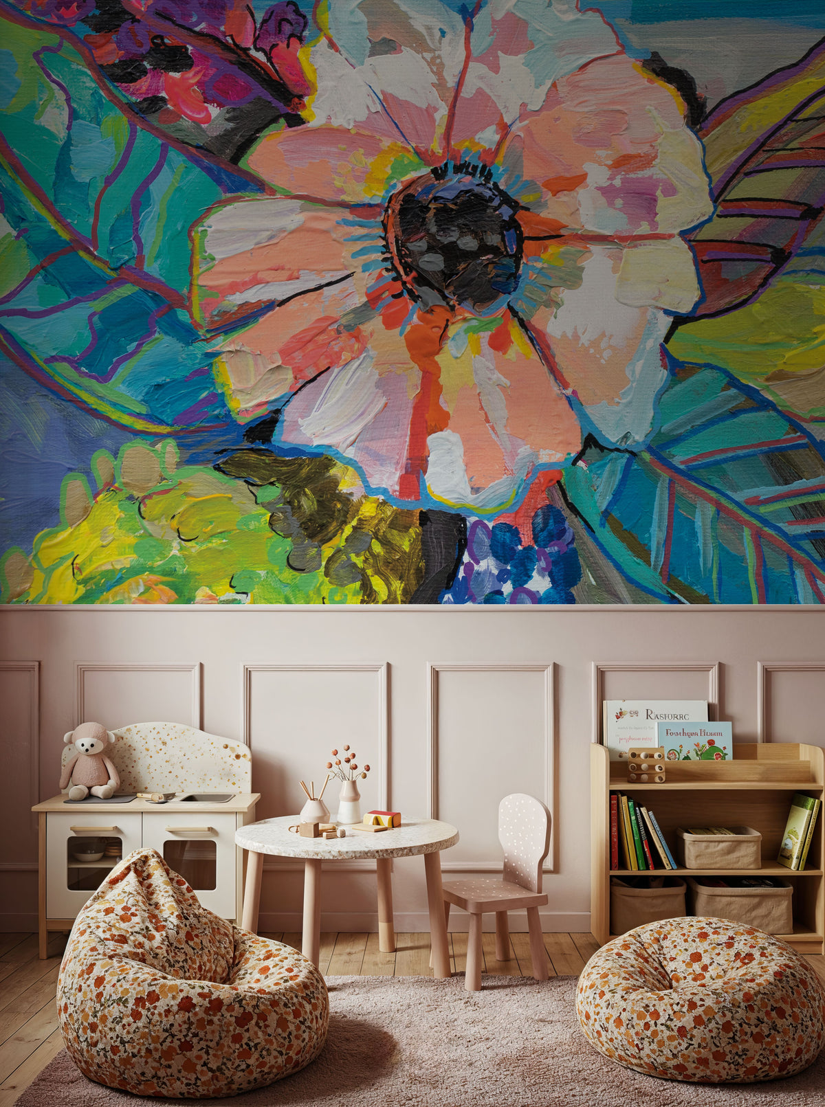 Island Flowers Mural Wallpaper - room preview 04