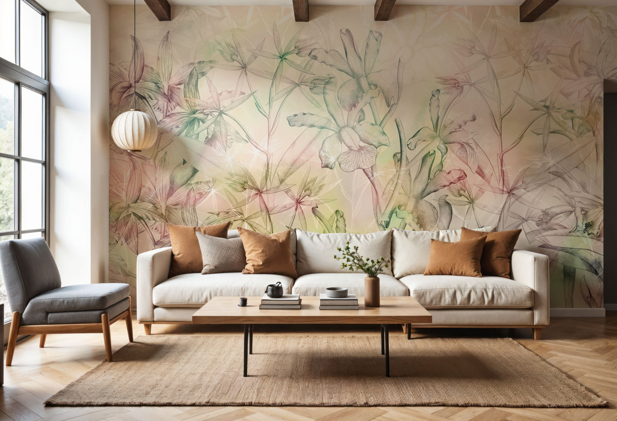 Orchid Mirage Mural Wallpaper - room preview 04