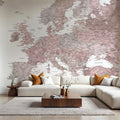 Europe Map Detailed - Linda Mural Wallpaper - room preview 04