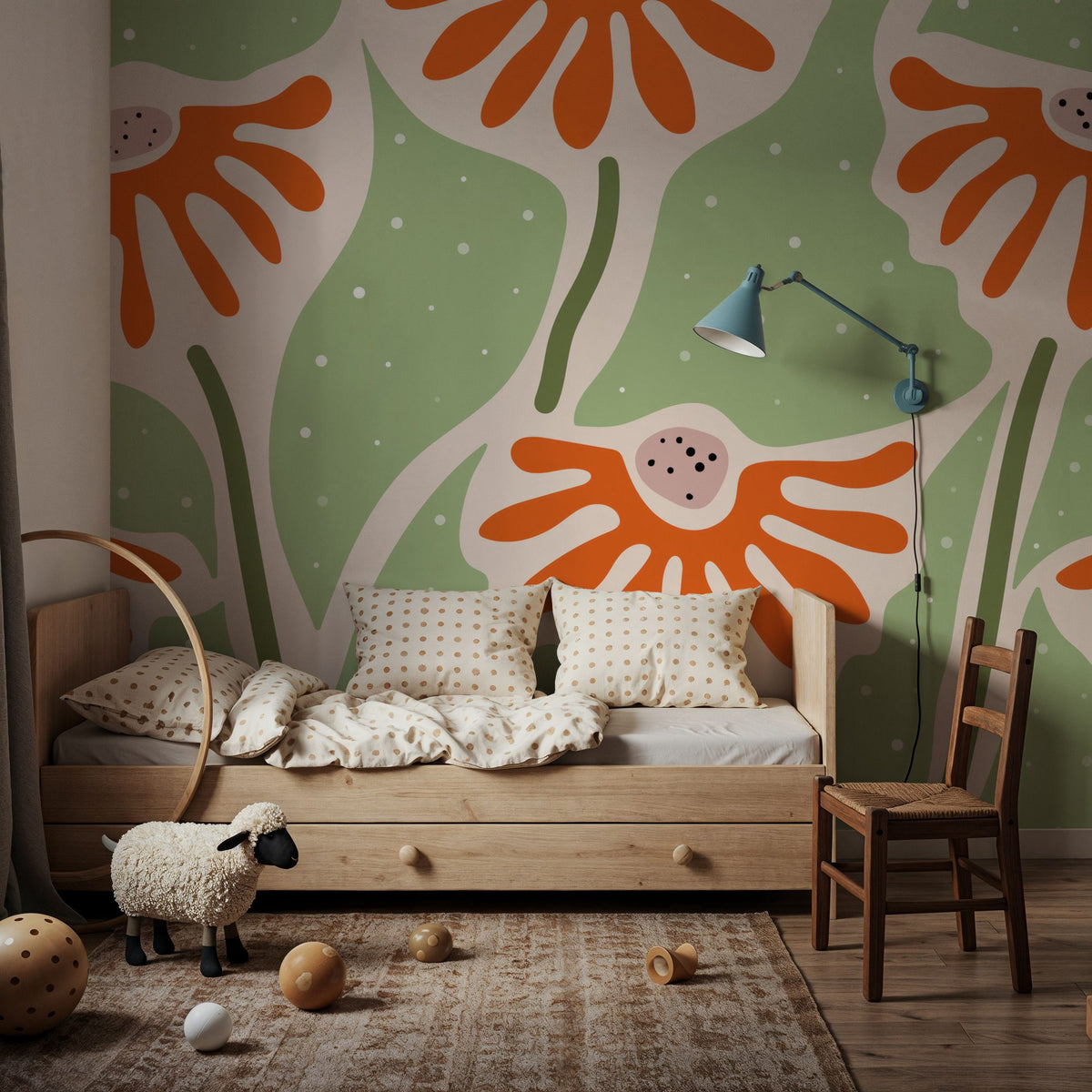Floral Fun Mural Wallpaper - room preview 04
