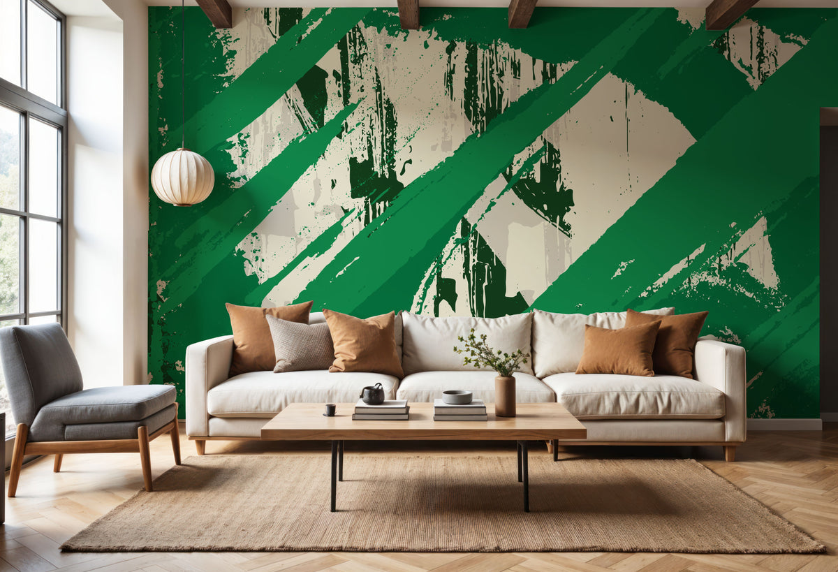 Grunge Abstract Mural Wallpaper - room preview 04