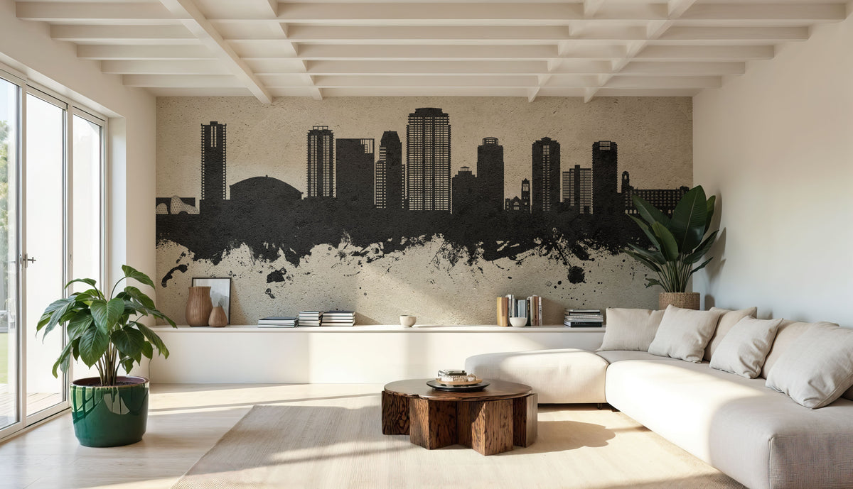 St Petersburg Florida Skyline Concrete Mural Wallpaper - room preview 04