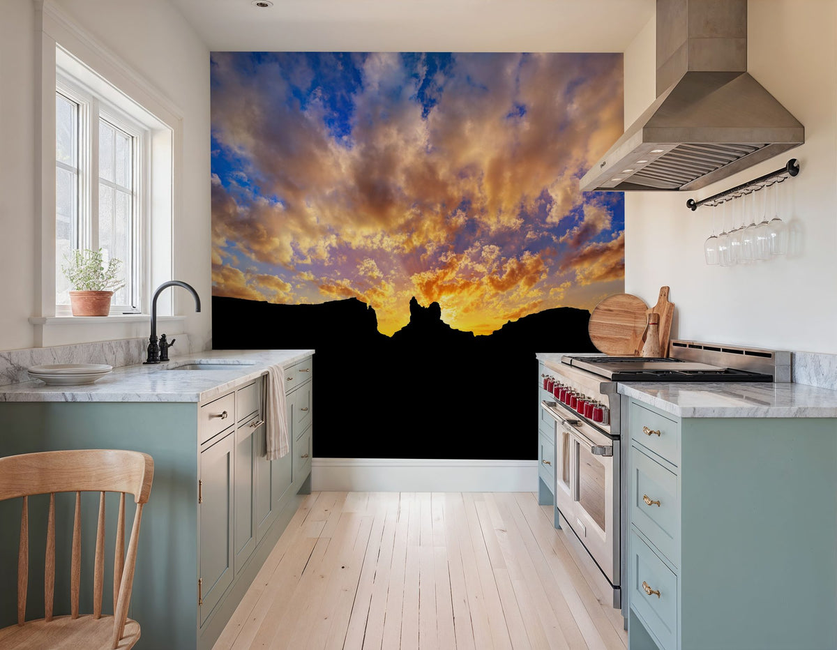 Sunset on US 163 Mural Wallpaper - room preview 04