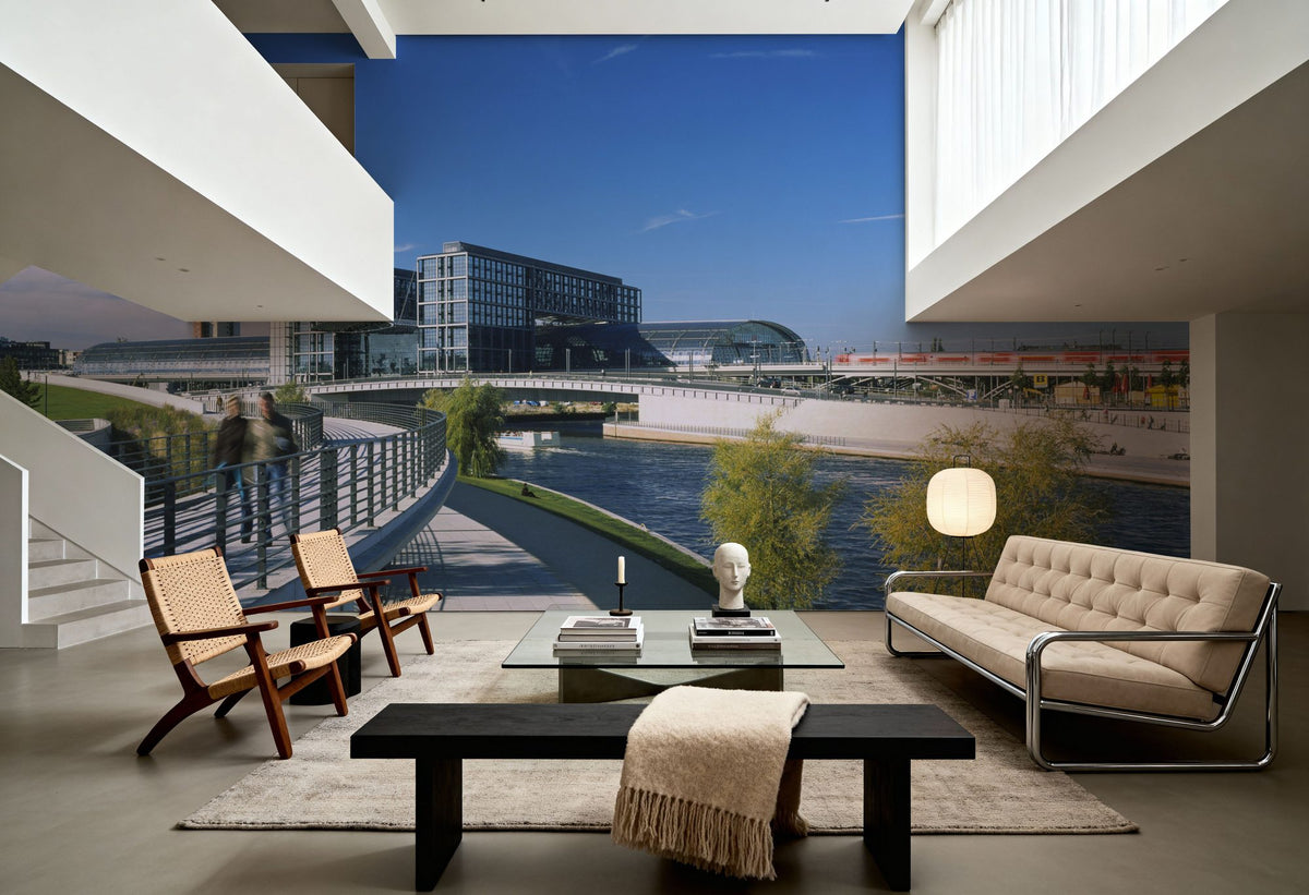Riverside Terminal Mural Wallpaper - room preview 04