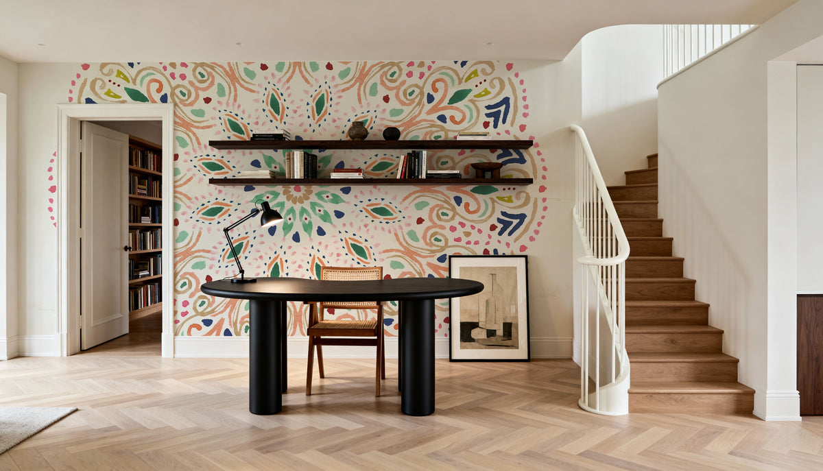 Mandala Circle Mural Wallpaper - room preview 04