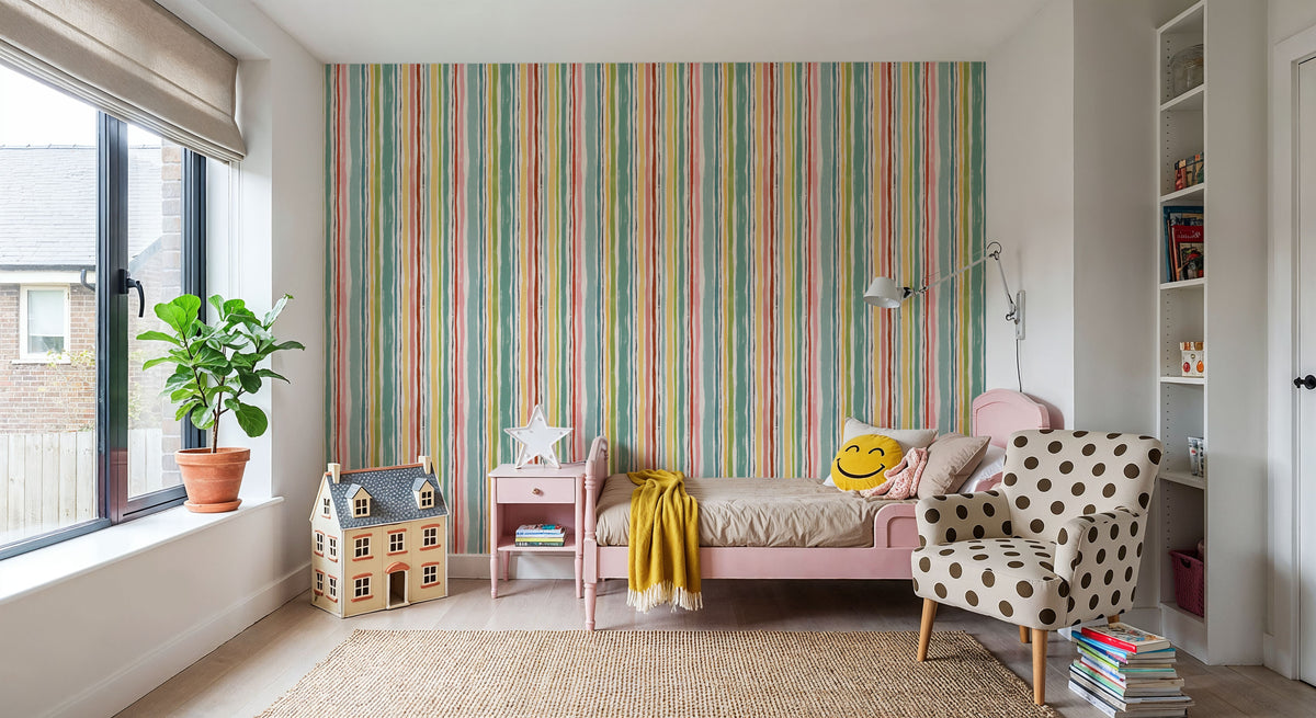 Welcoming Lines Mural Wallpaper - room preview 04