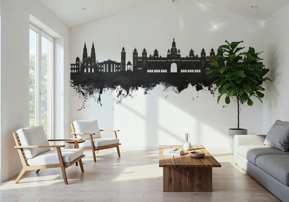 Mysuru Skyline India Mural Wallpaper - room preview 04