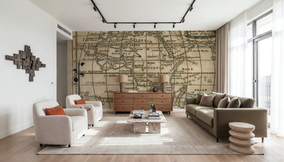 Old Africa Map Mural Wallpaper - room preview 04