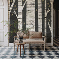 Birch Forest Mural Wallpaper - Neutral Tone - room preview 04