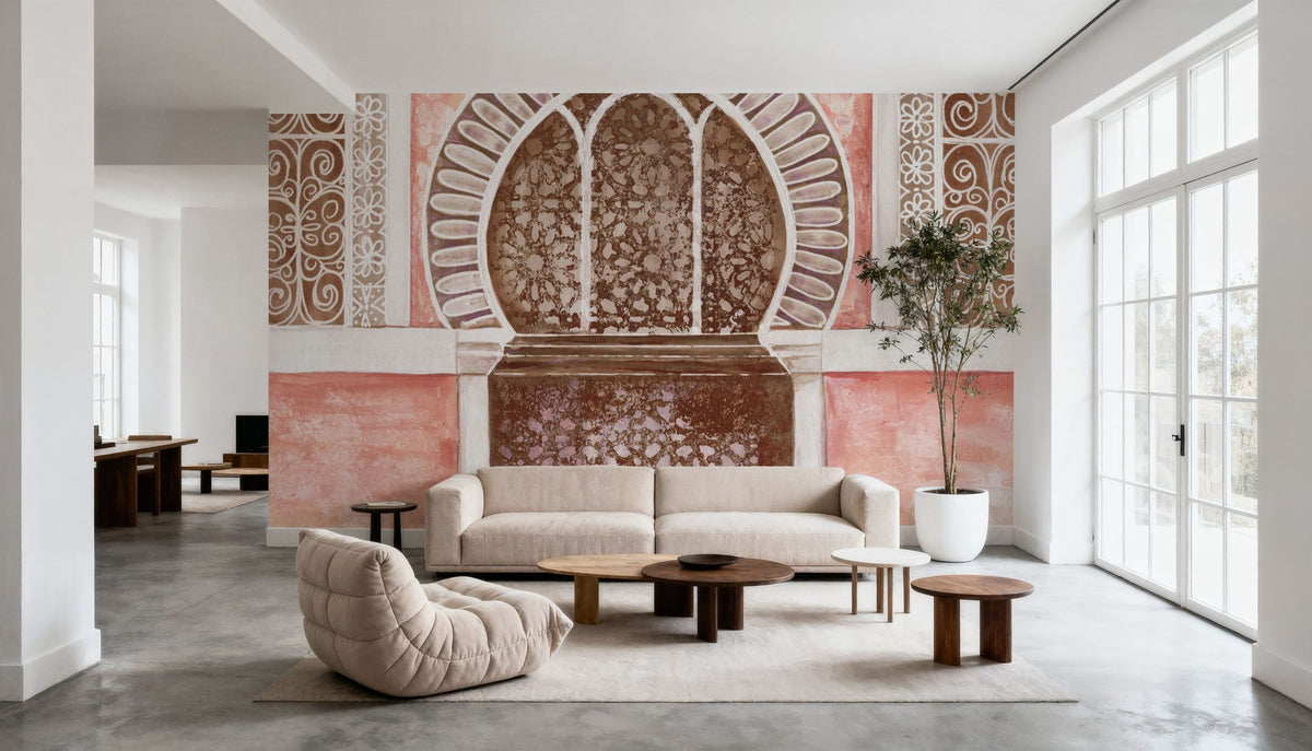 Moroccan Streets Tiled Alcove Mural Wallpaper - room preview 04