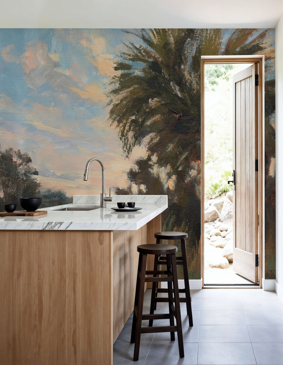 Palmetto Sunset Mural Wallpaper - room preview 04