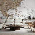 US Mexico Caribbean Map - Abey Mural Wallpaper - room preview 04