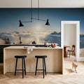 Skiing Panorama Mural Wallpaper - room preview 04